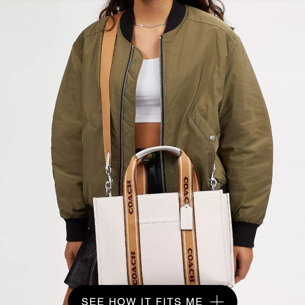 New! Best Seller! Smith Tote in Silver/Chalk Multi - White - Picture 5 of 8